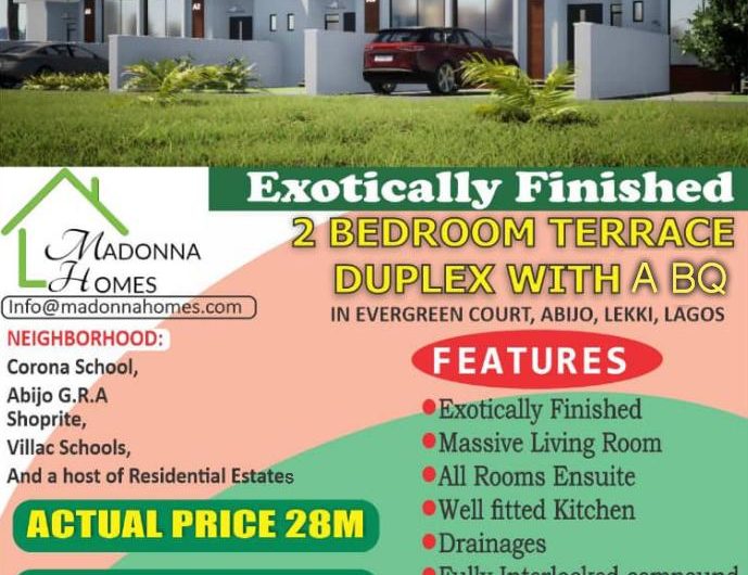 Exotically Furnished 2 Bedroom Terrace Duplex With BQ