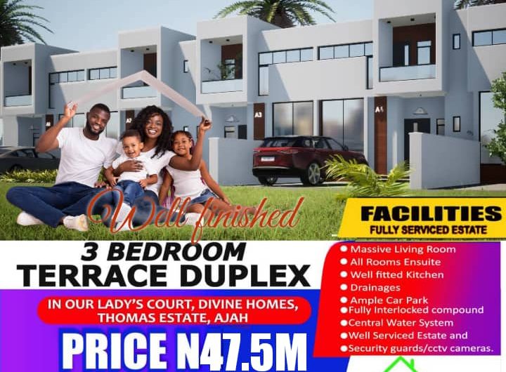 Well Furnished 3 Bedroom Terrace Duplex